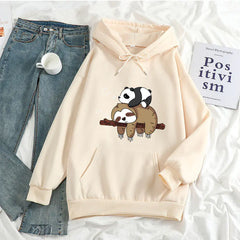 Women's Casual Pullover with Anime Print Long Sleeves