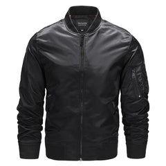Men's Thin Stand Collar Flight Jacket for Spring & Autumn