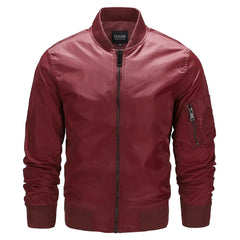 Men's Thin Stand Collar Flight Jacket for Spring & Autumn