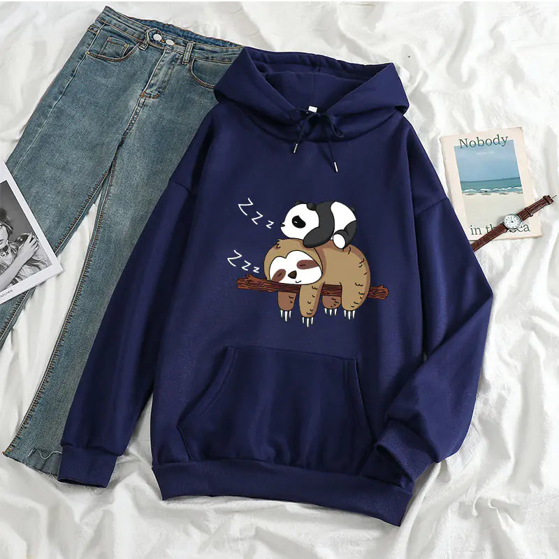 Women's Casual Pullover with Anime Print Long Sleeves