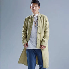 Men's Loose Ramie Leisure Windbreaker Jacket