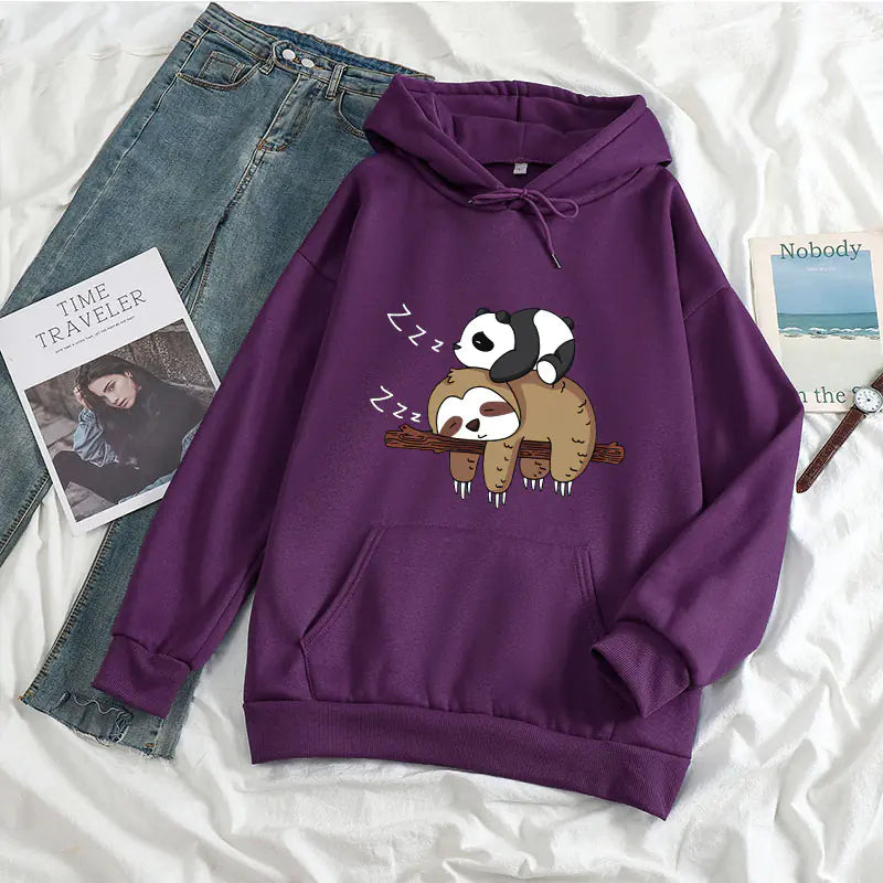 Women's Casual Pullover with Anime Print Long Sleeves