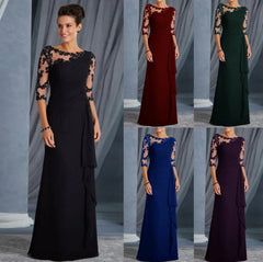 Lace Sheer Dress, Elegant Lace Gown