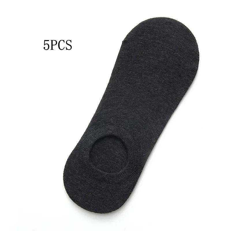 Solid Color Invisible Boat Socks for Men and Women