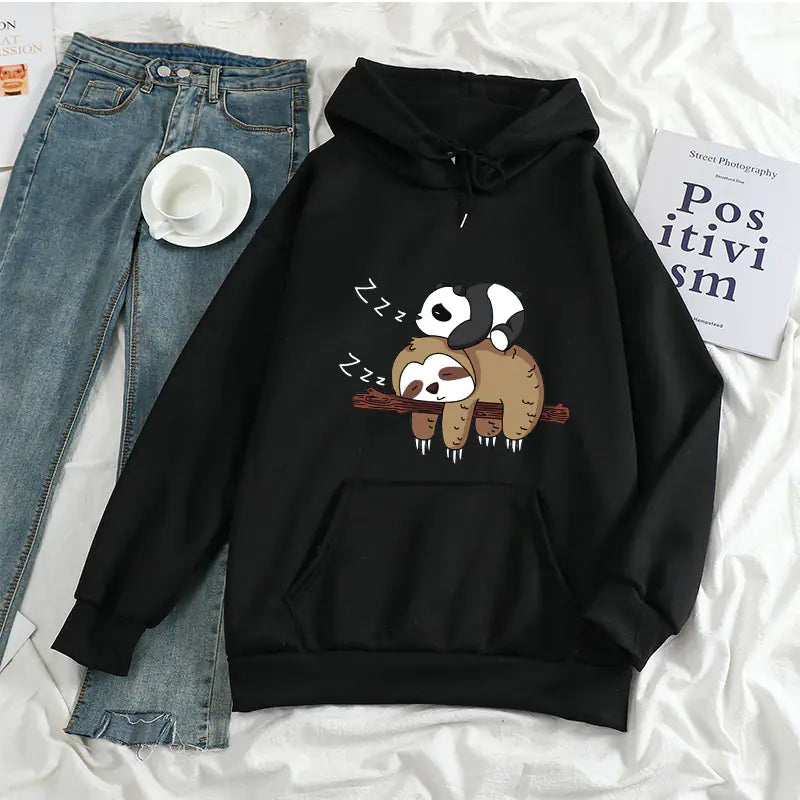 Women's Casual Pullover with Anime Print Long Sleeves
