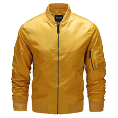 Men's Thin Stand Collar Flight Jacket for Spring & Autumn