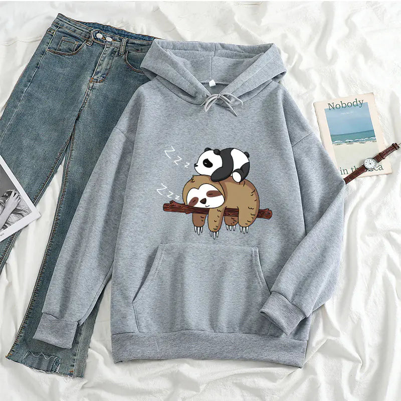 Women's Casual Pullover with Anime Print Long Sleeves