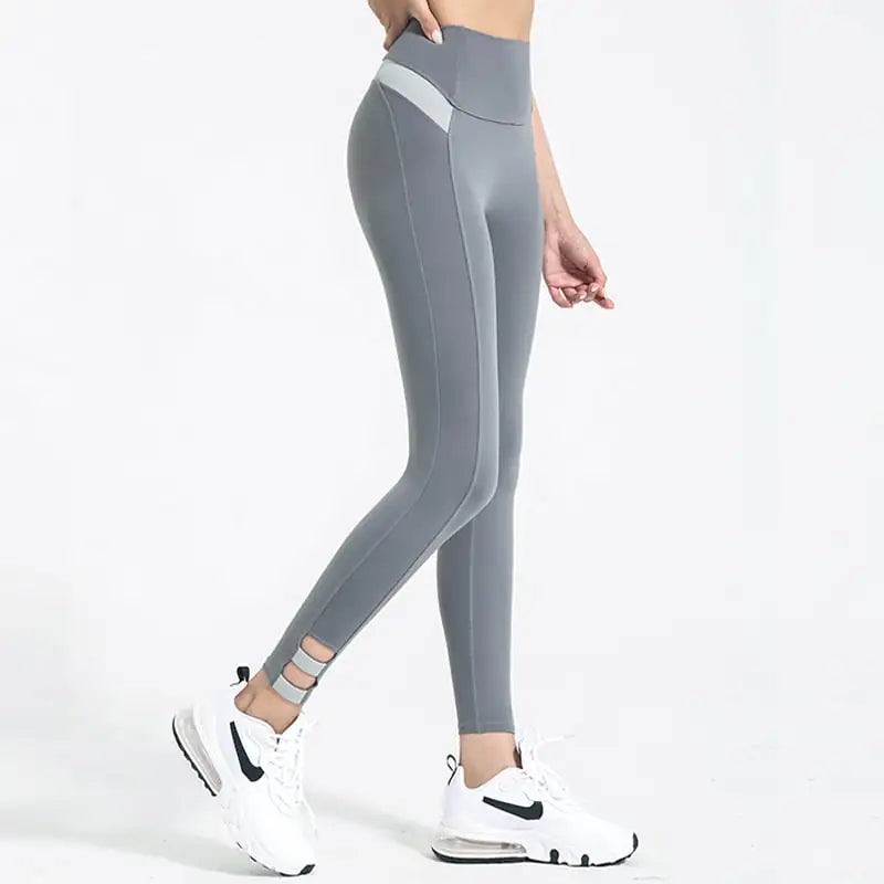 Brushed Nude Tight-Fit Sports Pants for Women