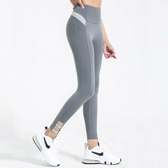 Brushed Nude Tight-Fit Sports Pants for Women