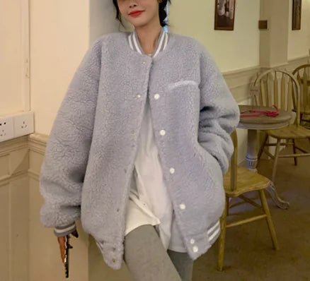 Stussy Embroidered Unisex Oversized Baseball Jacket