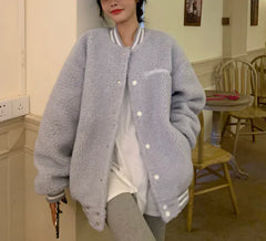 Stussy Embroidered Unisex Oversized Baseball Jacket