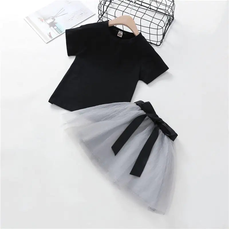 Children's T-Shirt and Skirt 2-Piece Set