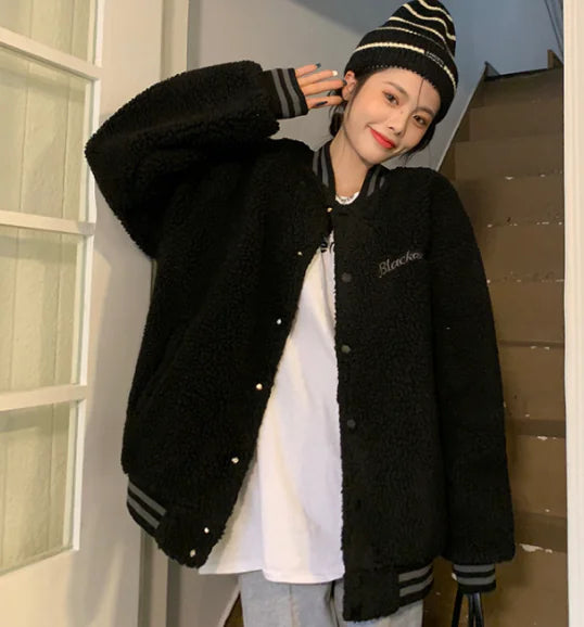 Stussy Embroidered Unisex Oversized Baseball Jacket