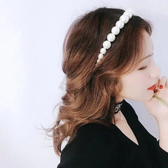 Korean Fashion Pearl Hair Clip and Headband Set