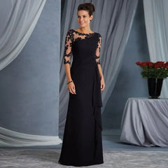 Lace Sheer Dress, Elegant Lace Gown
