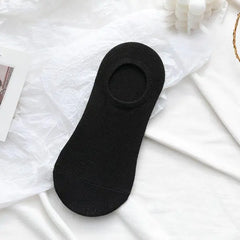 Solid Color Invisible Boat Socks for Men and Women