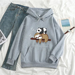 Women's Casual Pullover with Anime Print Long Sleeves
