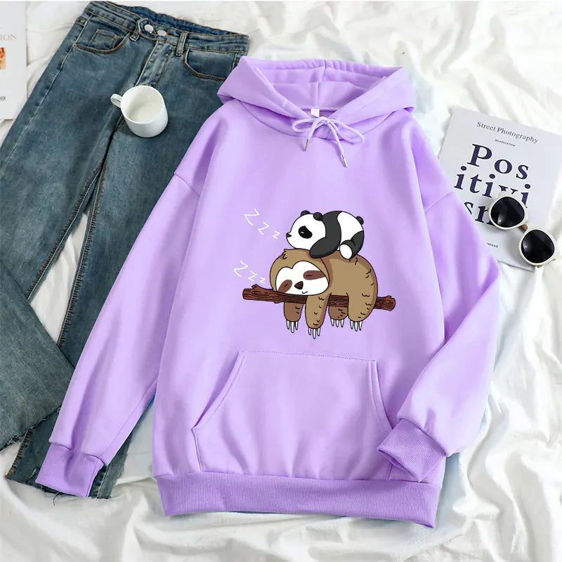 Women's Casual Pullover with Anime Print Long Sleeves