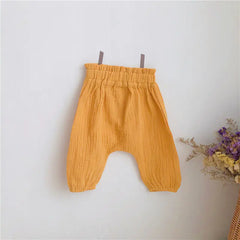High Waist Loose Cotton Linen Casual Pants