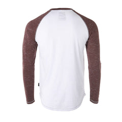 ZIMEGO Men's Long Sleeve Athletic Stripes Arm Contrast Raglan Henley - ZGLS555