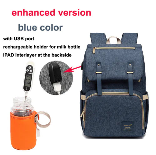 Waterproof Milk Daddy Mummy Backpack with USB Charging