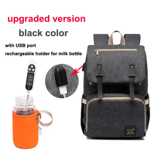 Waterproof Milk Daddy Mummy Backpack with USB Charging