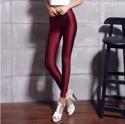Women's High Elastic Ice Silk Cropped Pants (Large Size)