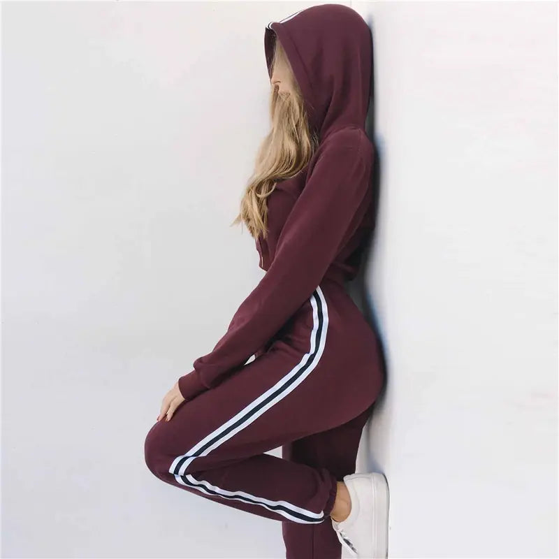 Hooded Sweatshirt Sports Set for Outdoor Activities
