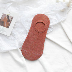 Solid Color Invisible Boat Socks for Men and Women