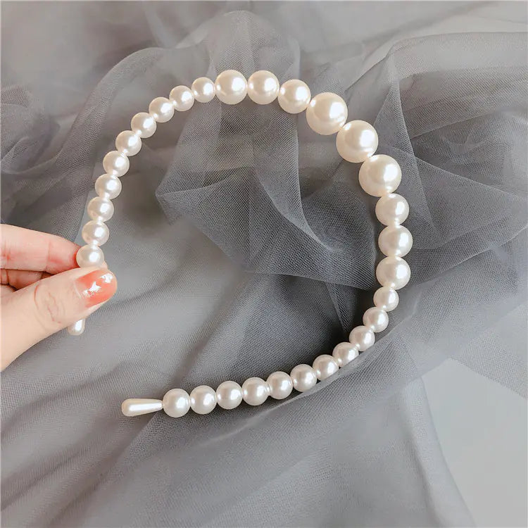 Korean Fashion Pearl Hair Clip and Headband Set