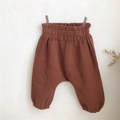 High Waist Loose Cotton Linen Casual Pants
