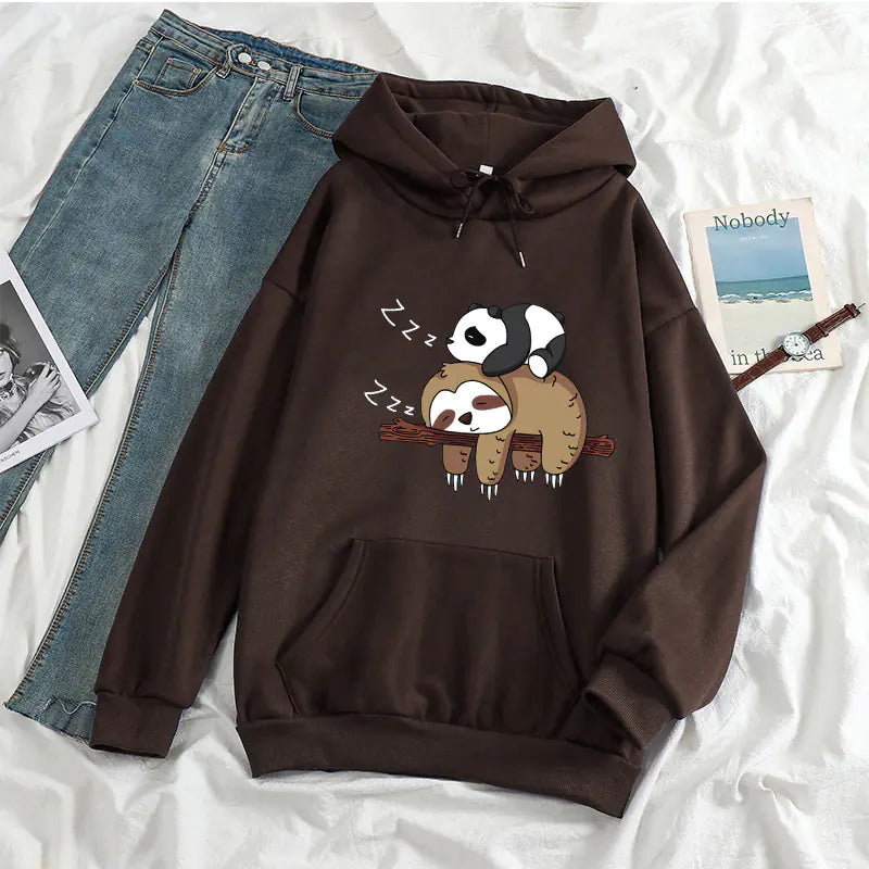 Women's Casual Pullover with Anime Print Long Sleeves