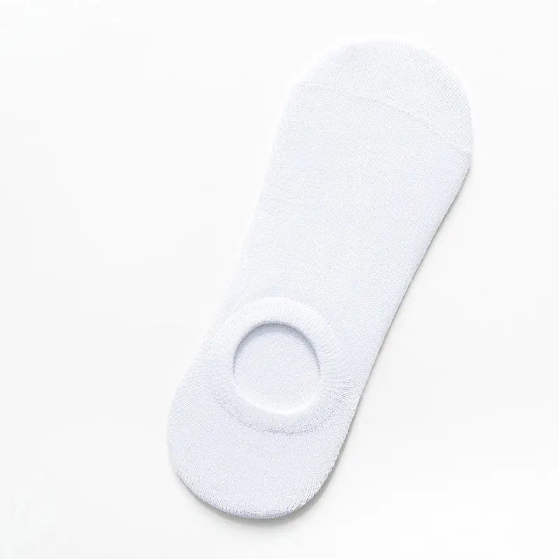 Solid Color Invisible Boat Socks for Men and Women