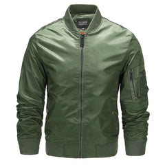 Men's Thin Stand Collar Flight Jacket for Spring & Autumn