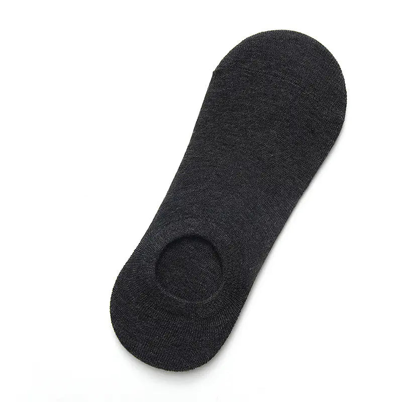 Solid Color Invisible Boat Socks for Men and Women