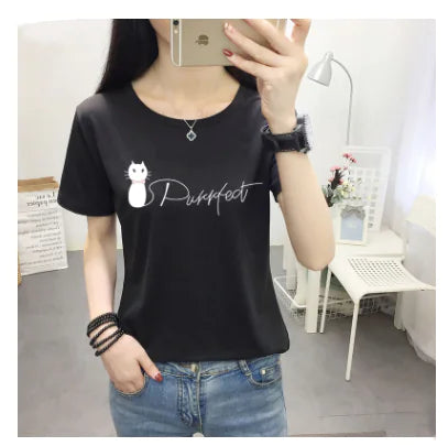 Summer Short Sleeve T-Shirt for Women and Students