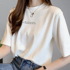 Summer Short Sleeve T-Shirt for Women and Students