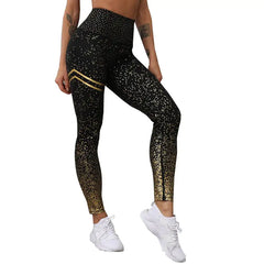 Sequined Slim-fit Yoga Pants for Women