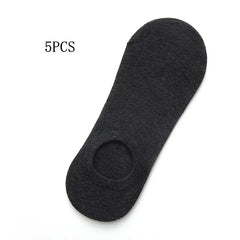 Solid Color Invisible Boat Socks for Men and Women