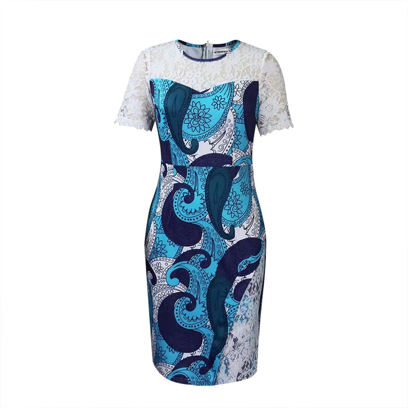 Hollow Printed Dress for Women's Fashion
