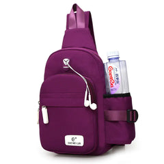 Women's Multi-Functional Outdoor Chest Bag - Solid Color