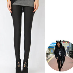 Women's High Elastic Ice Silk Cropped Pants (Large Size)