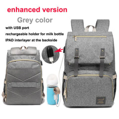 Waterproof Milk Daddy Mummy Backpack with USB Charging