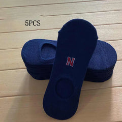 Solid Color Invisible Boat Socks for Men and Women